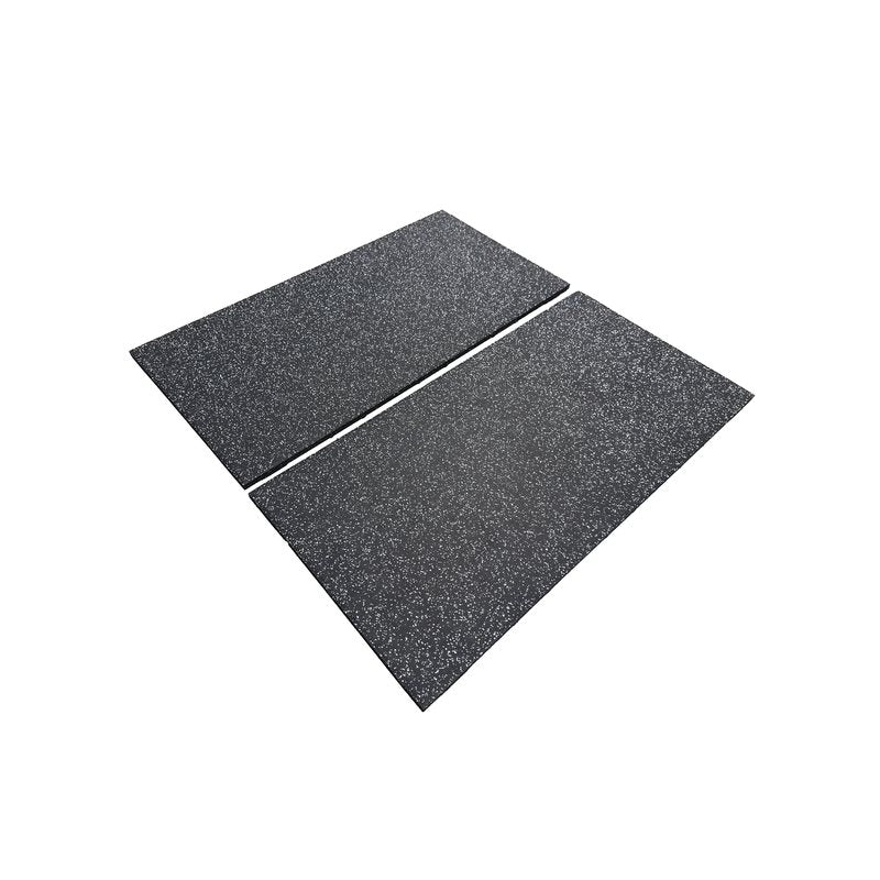 GymGear 20mm Premium Black Rubber Tile (1m x 0.5m / Grey Fleck)