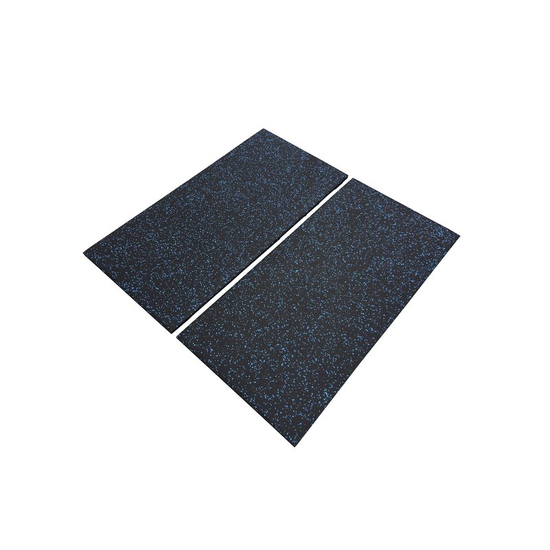 GymGear 20mm Premium Black Rubber Tile (1m x 0.5m / Blue Fleck)