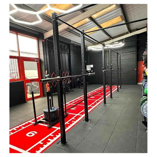 GymGear 10m x 1.5m Sprint Track (Full Line Markings) — Red