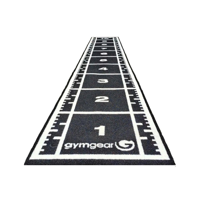 GymGear 10m x 1.5m Sprint Track (Full Line Markings) — Black