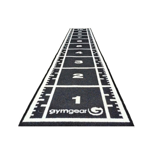 GymGear 10m x 1.5m Sprint Track (Full Line Markings) — Black