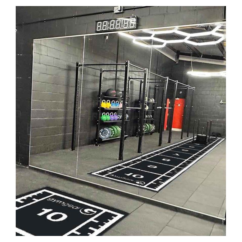 GymGear 10m x 1.5m Sprint Track (Full Line Markings) — Black