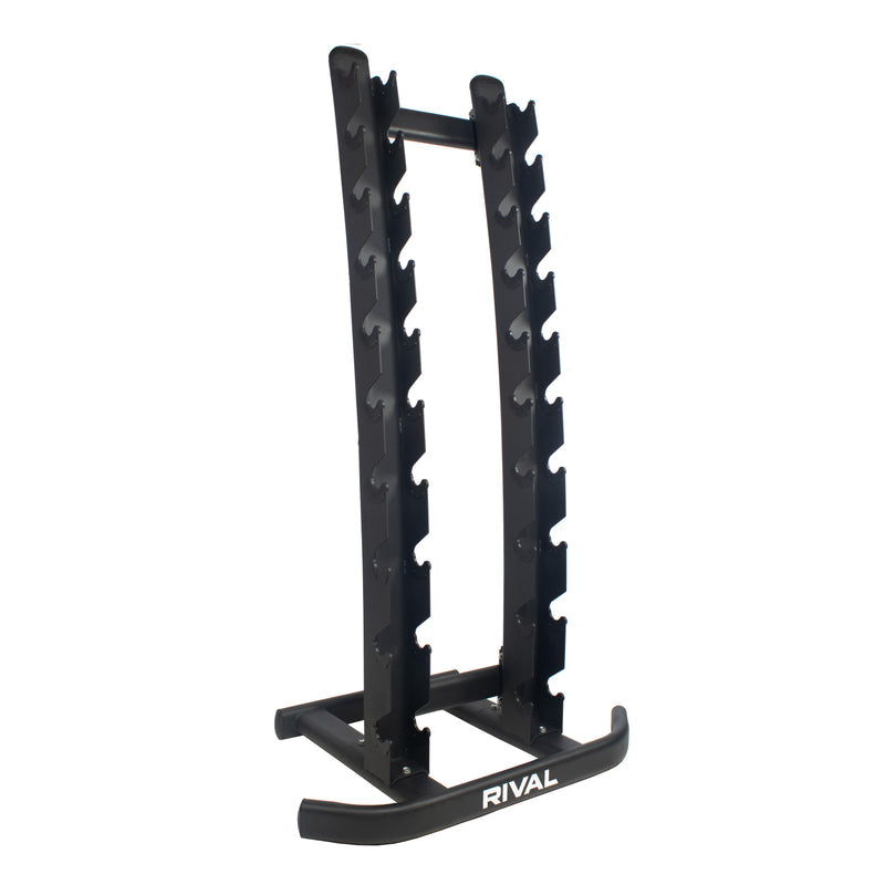 Rival Front-Facing 10-Pair Commercial Vertical Hex Dumbbell Storage Rack