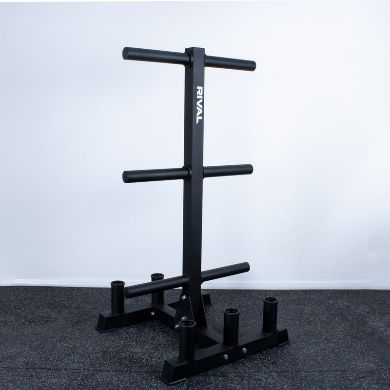 Rival Olympic Plate Tree and 6 Barbell Storage