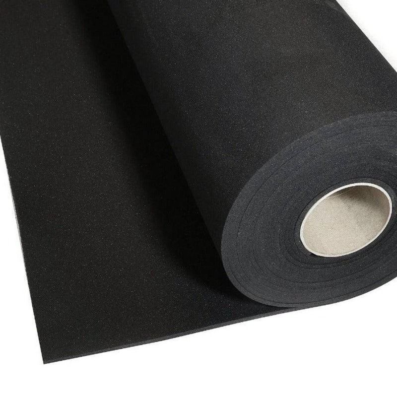 Sprung Jet Black Rubber Flooring Roll – 10m²
