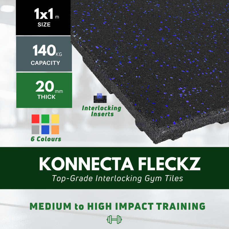 Sprung Konnecta Fleckz Self-Locking Fitness Tiles