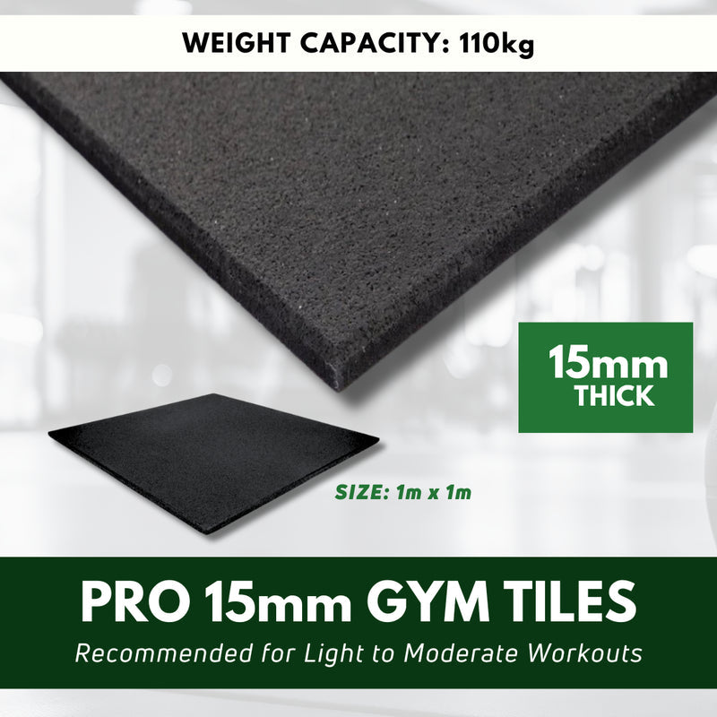 Sprung 15mm PRO Gym Flooring Tile