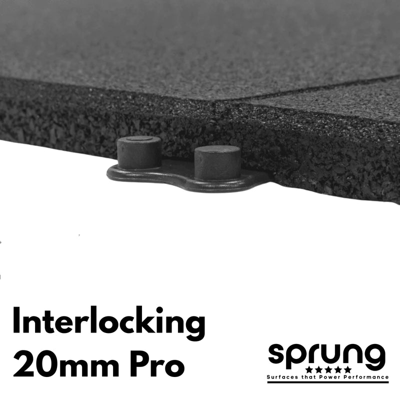 Sprung 20mm PRO Interlocking Gym Tiles
