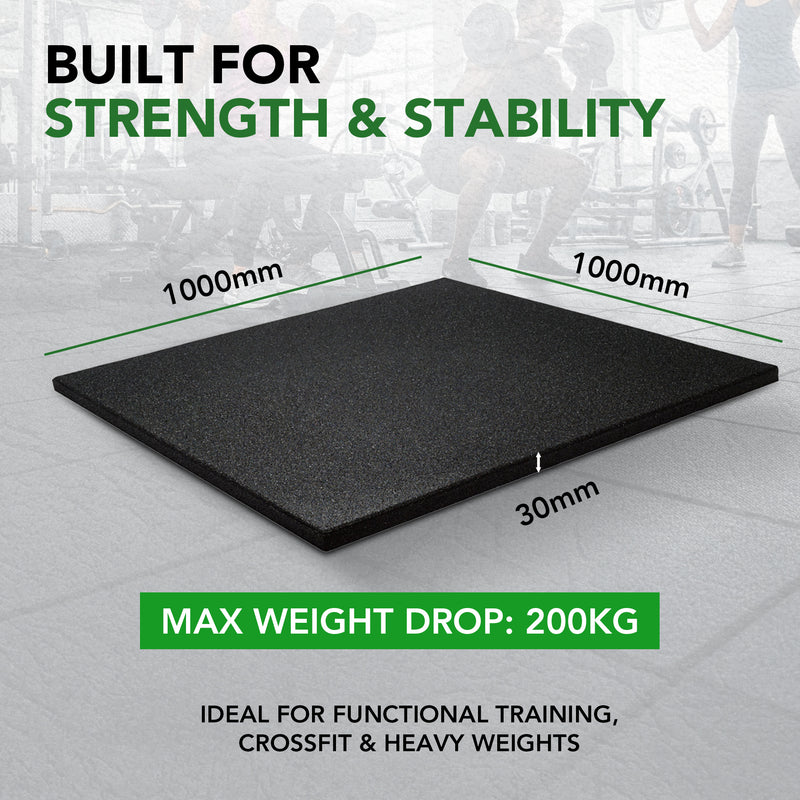 Sprung 30mm PRO Heavy-Duty Gym Floor Tile