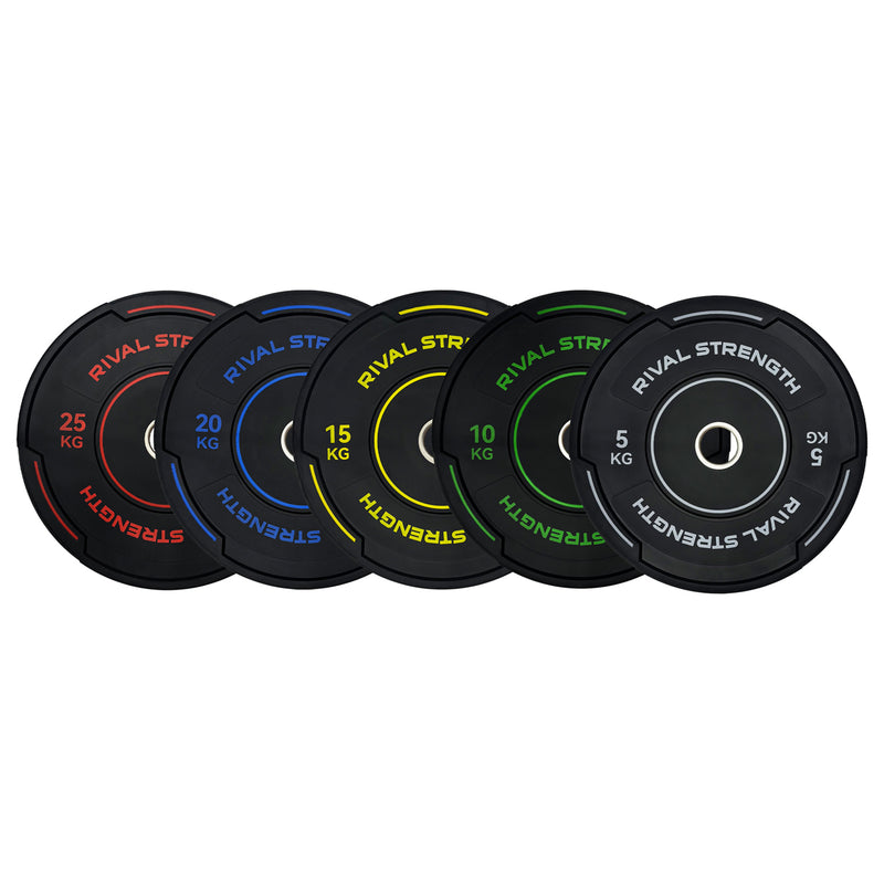 Rival Strength Olympic Black Accent Bumper Plates 2.0