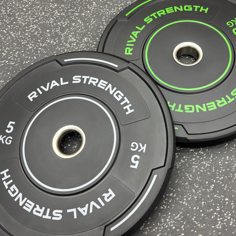 Rival Strength Olympic Black Accent Bumper Plates 2.0