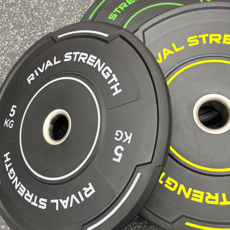 Rival Strength Olympic Black Accent Bumper Plates 2.0