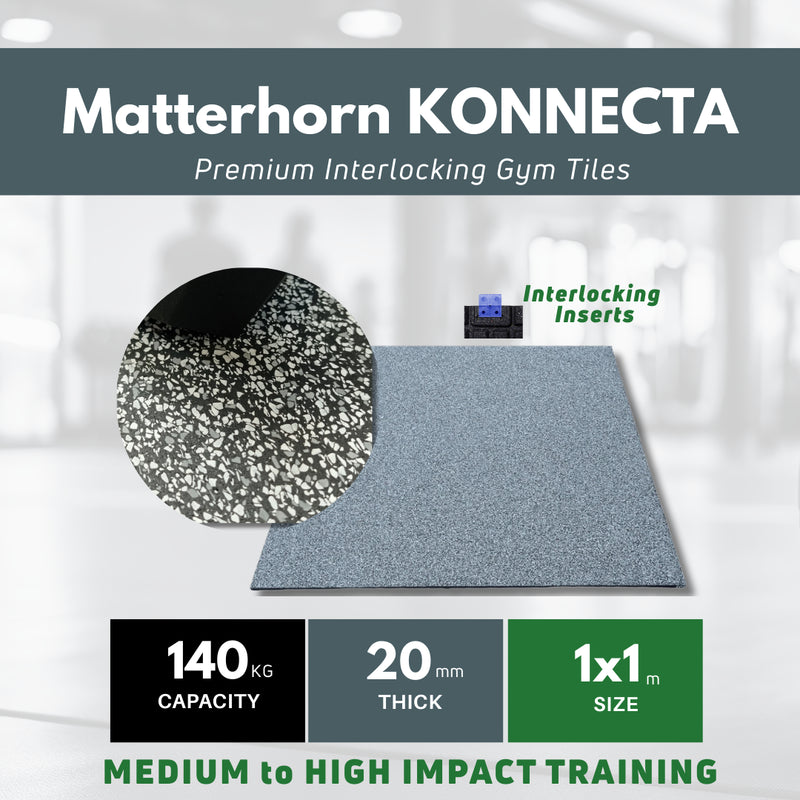 Sprung 20mm Konnecta Matterhorn Gym Flooring Mats