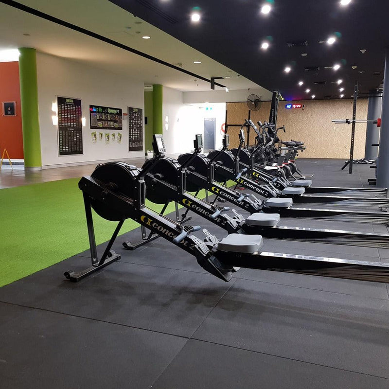 Sprung 20mm Konnecta Velvet Black Gym Flooring Mats